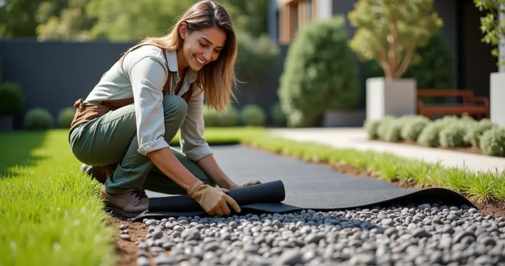 Passo a passo instalação manta bidim jardim pedras que realmente funciona