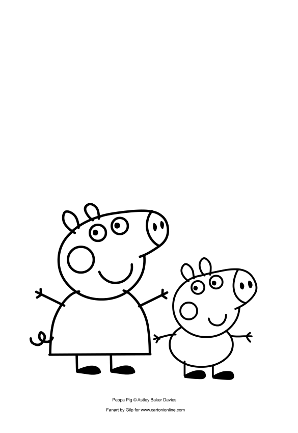 desenhos peppa pig para colorir com giz de cera