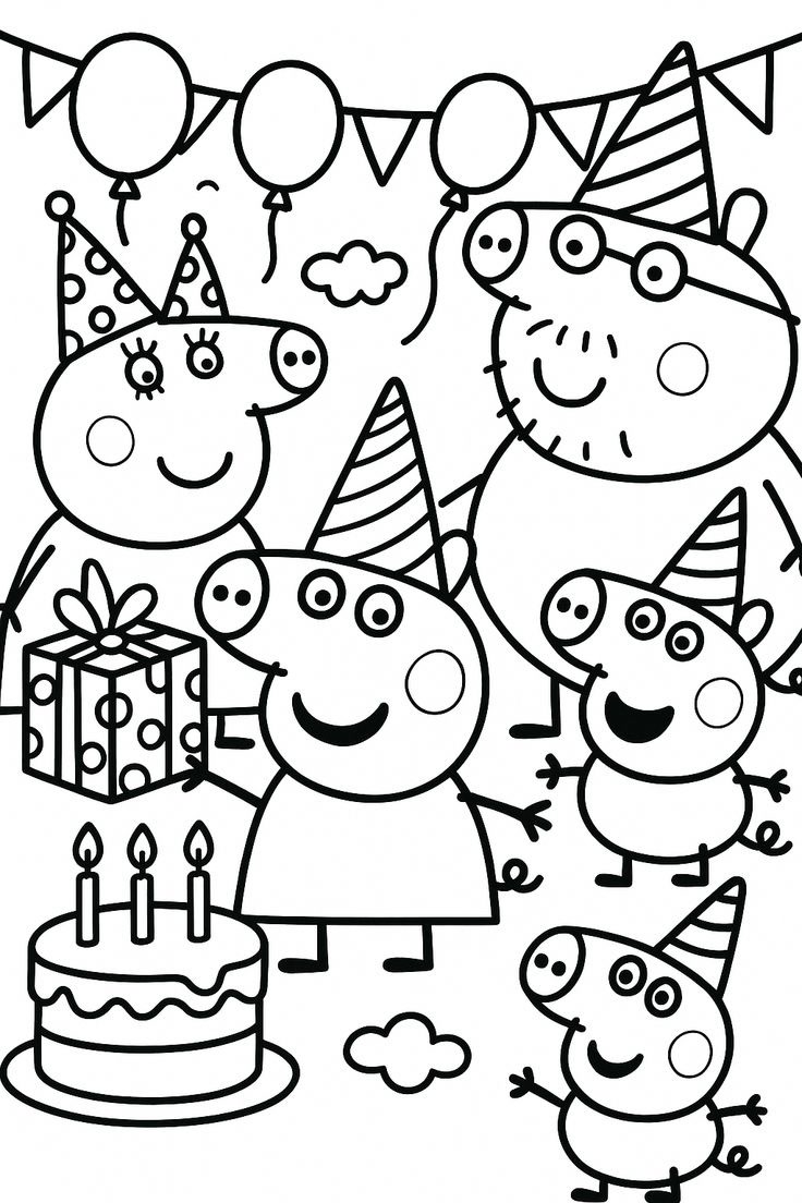 peppa pig para colorir