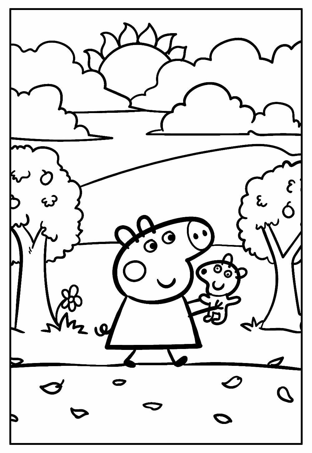 peppa pig para colorir vs desenhos de outros personagens