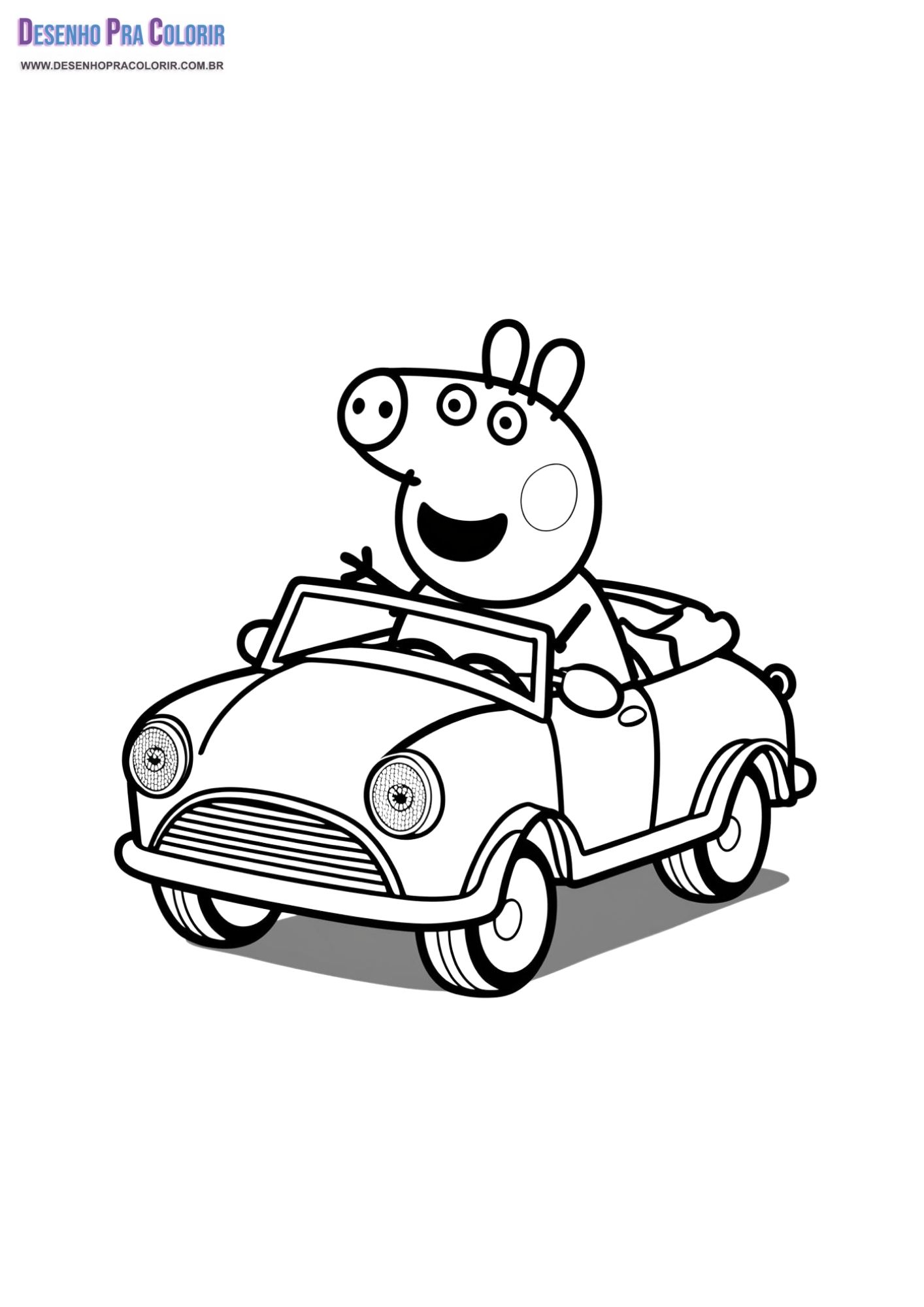 desenhos peppa pig para colorir com giz de cera