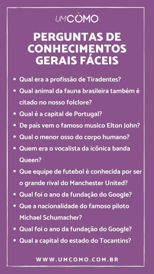 perguntas e respostas conhecimentos gerais