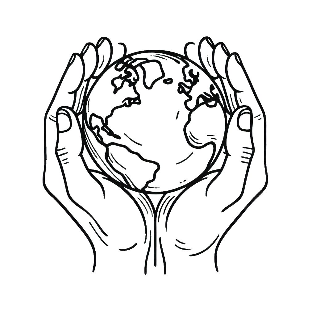 desenho do globo terrestre para colorir