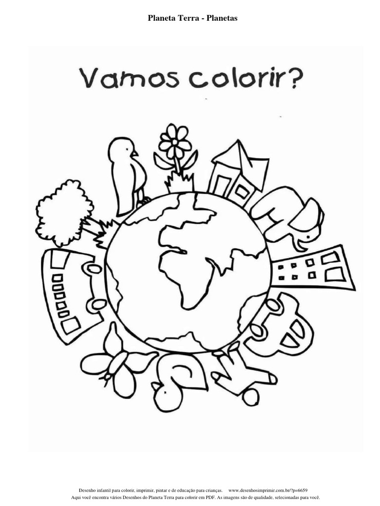 desenho do mundo para colorir