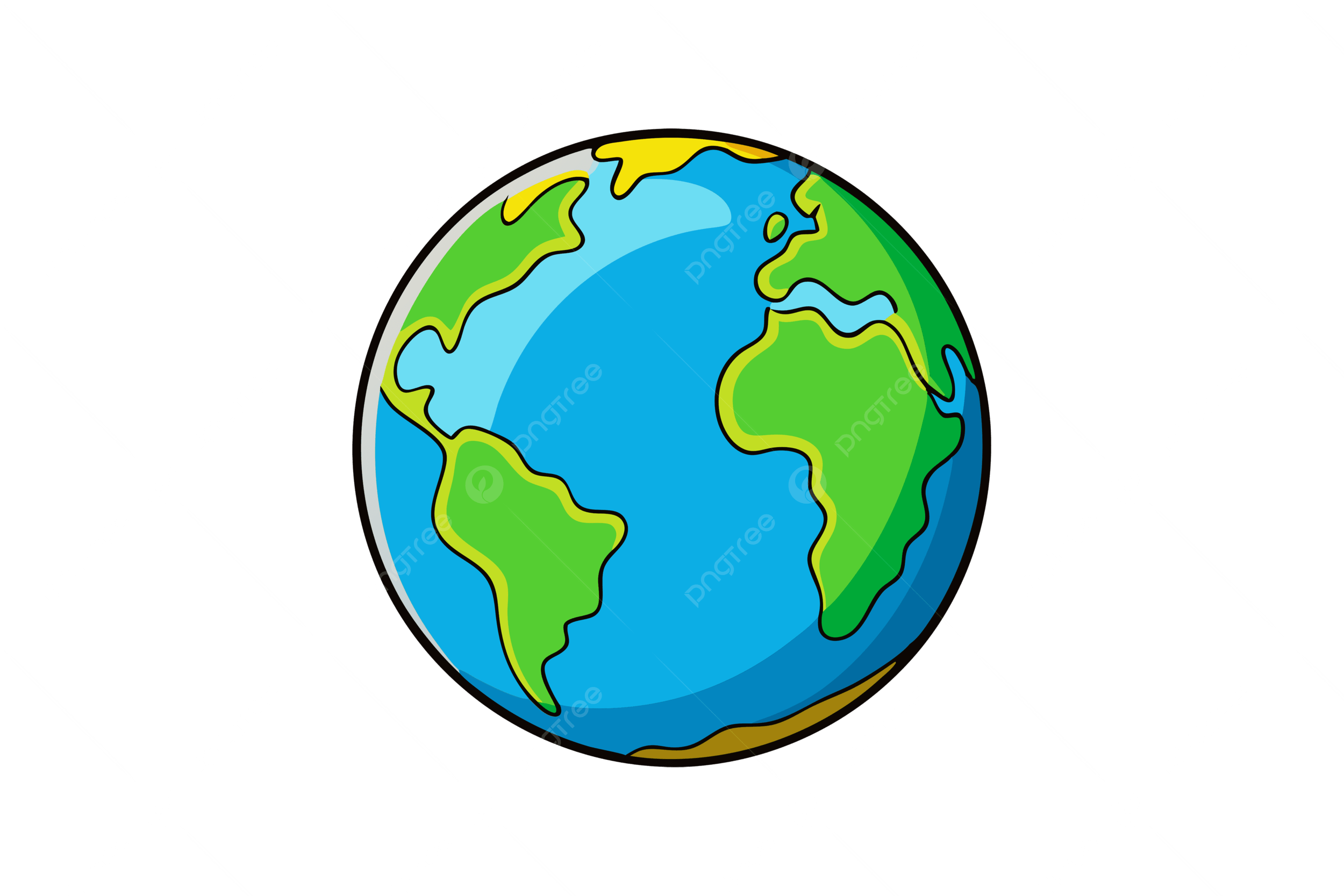 planeta terra com continentes para desenhar