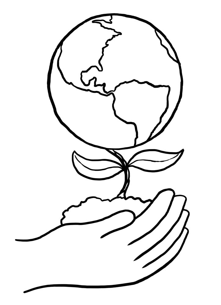 planeta terra desenho em preto e branco