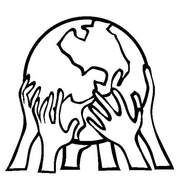 desenho do globo terrestre para colorir