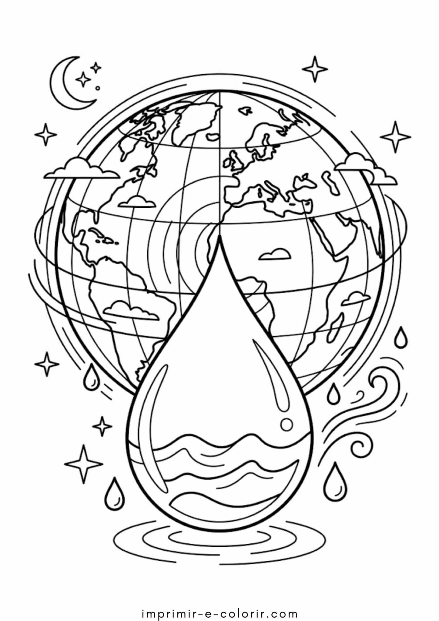 planeta terra para pintar