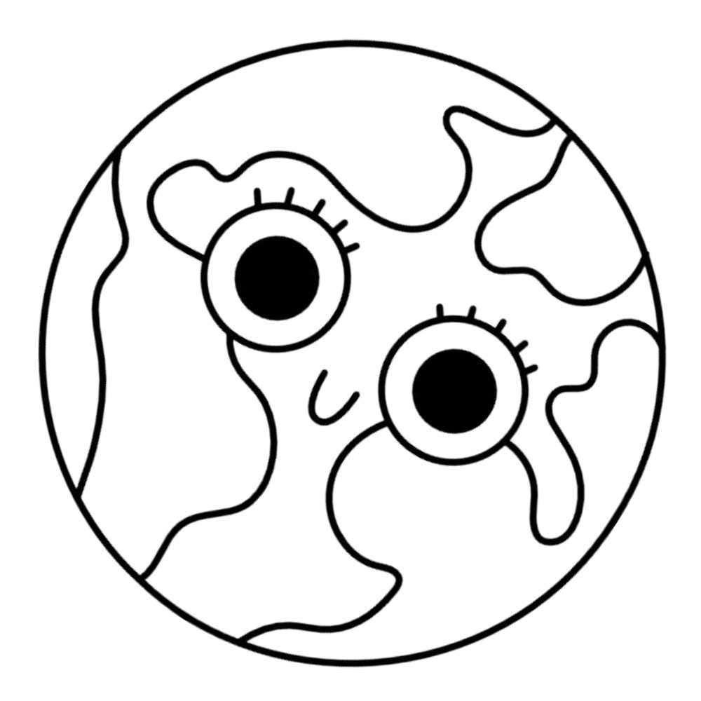 desenho do planeta terra para atividades escolares