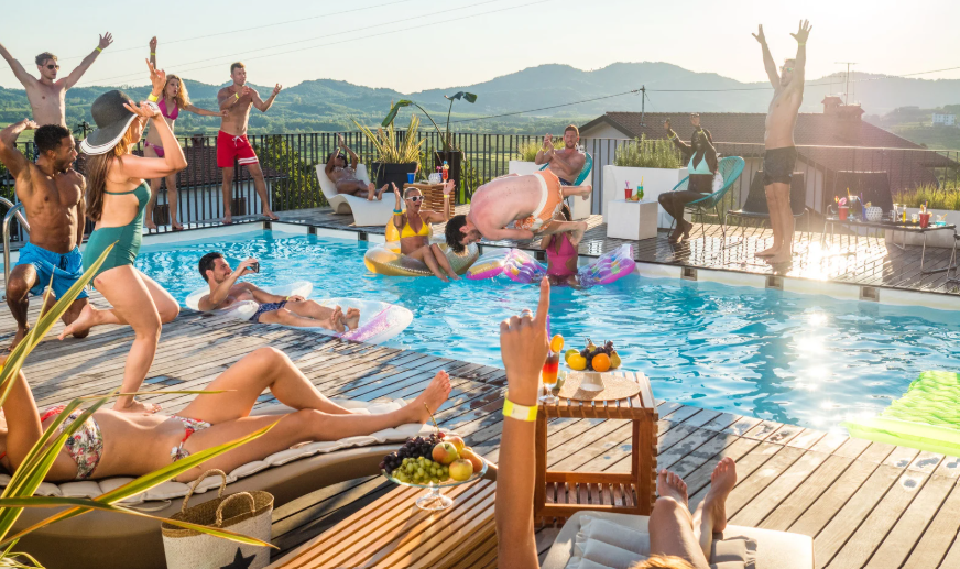 como fazer uma pool party temática dos anos 80