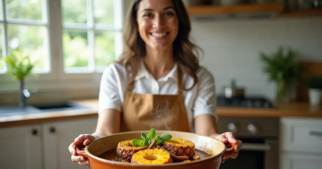 Receita abacaxi assado barato e fácil: doce gourmet em 30 min no forno Receita abacaxi assado barato e fácil: doce gourmet em 30 min no forno