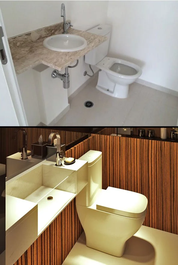 ideias de decoração para lavabo pequeno