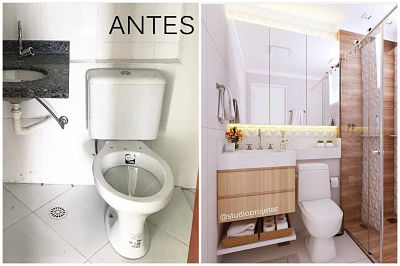 reforma de lavabo pequeno