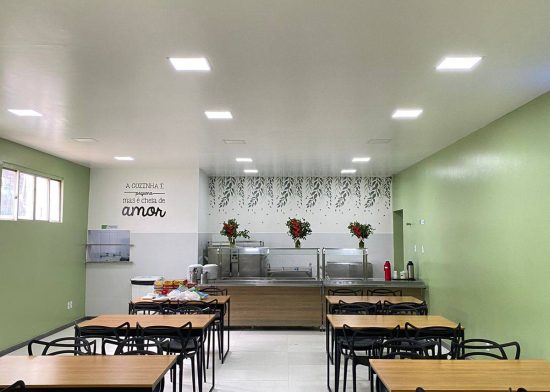 reforma de refeitório pequeno vs grande