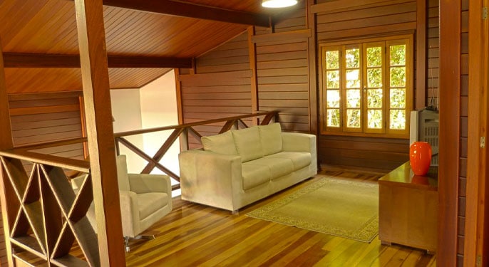 ideias decoração casa de madeira pequena