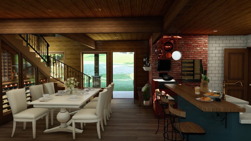 ideias decoração casa de madeira pequena