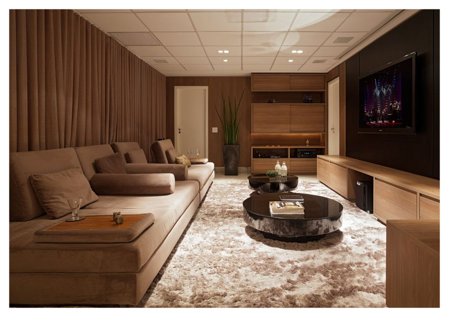 ideias de decoração sala de cinema em casa pequena