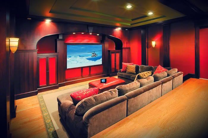 reforma e decoração de sala de cinema em casa