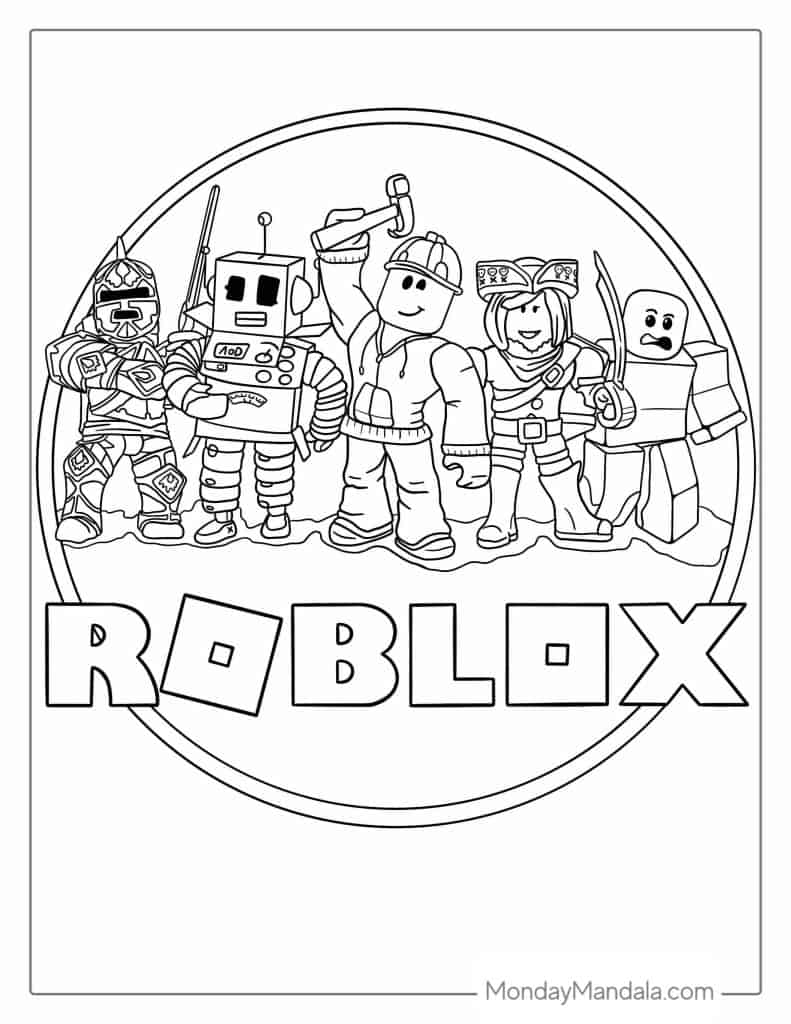 melhores desenhos de roblox para imprimir e colorir