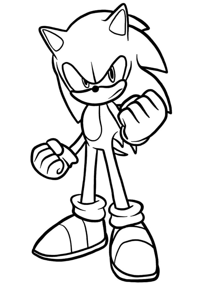 sonic para colorir