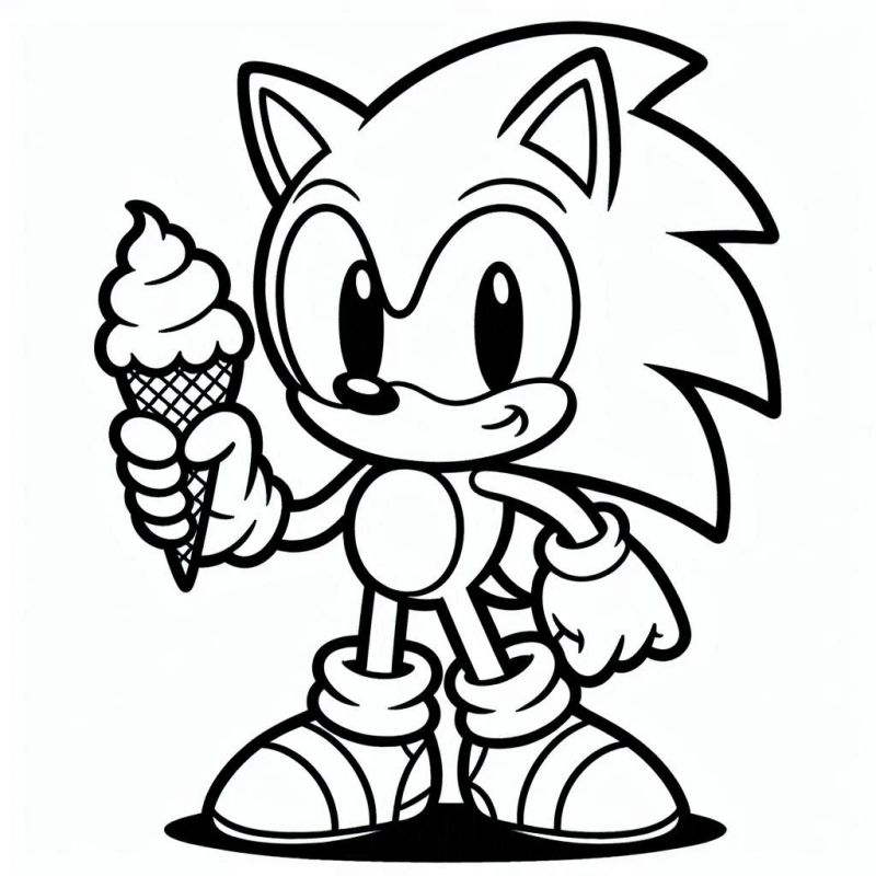 sonic para colorir