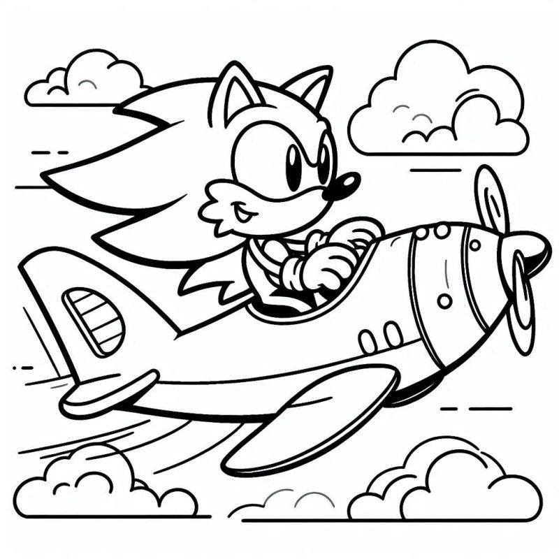 sonic para colorir