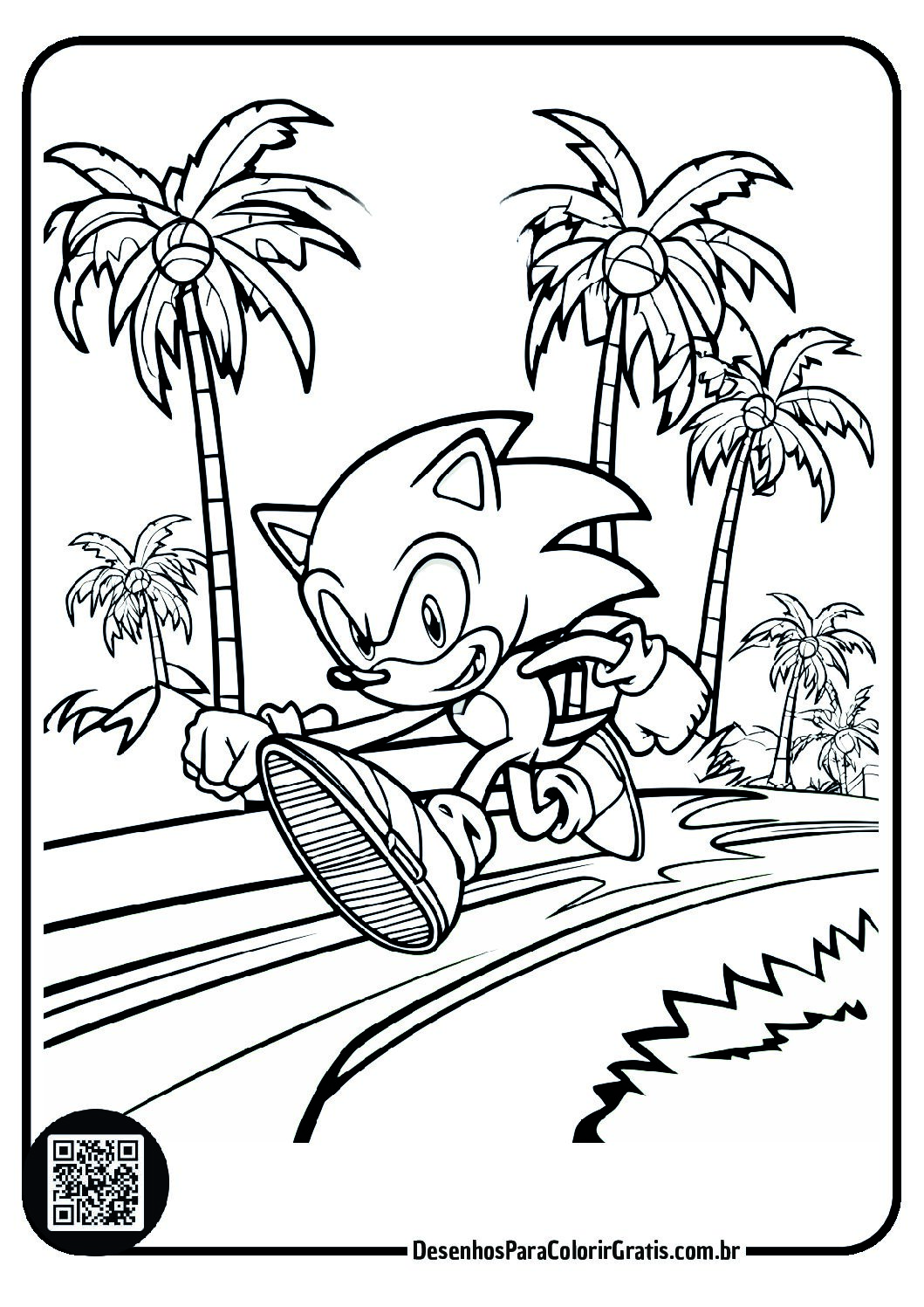 desenhos do sonic para imprimir grátis