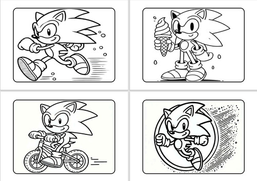 sonic e amigos para imprimir