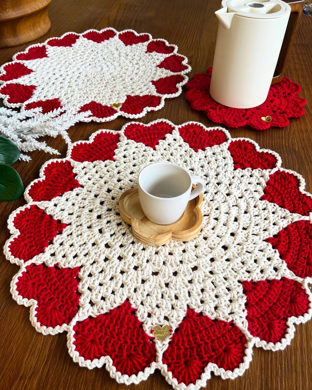 preço sousplat de crochê jogo 6 peças