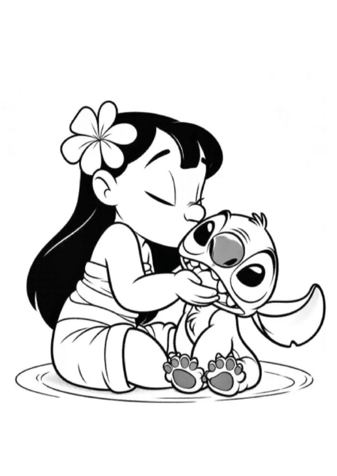 como colorir o stitch com lápis de cor