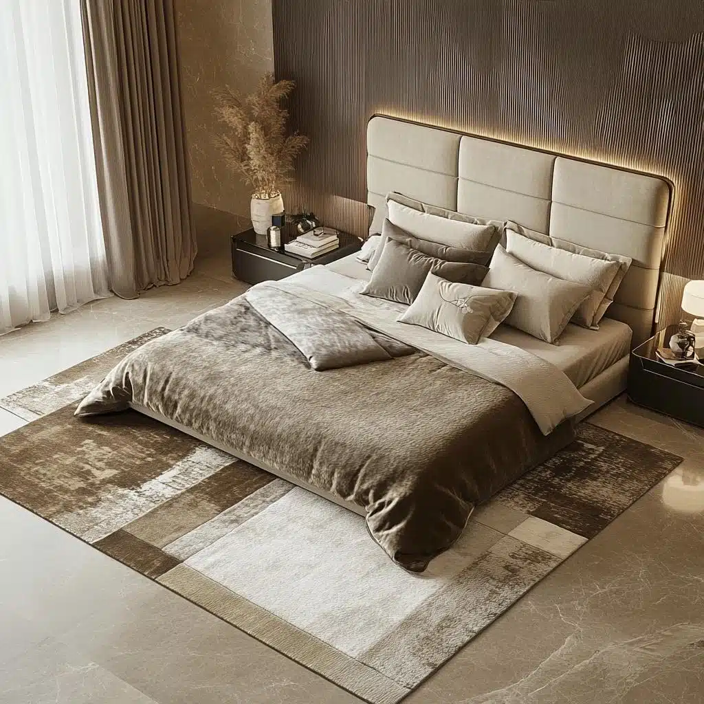 ideias de tapetes para quarto pequeno