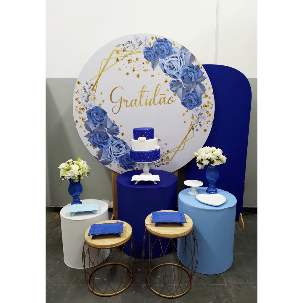 Decoração mesa do bolo gratidão