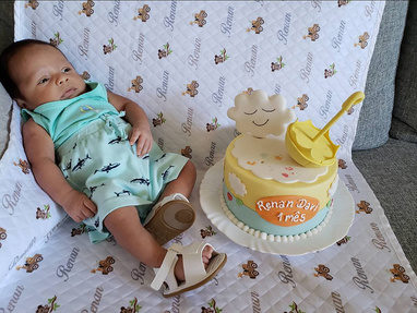 tema mesversario 1 mes menino