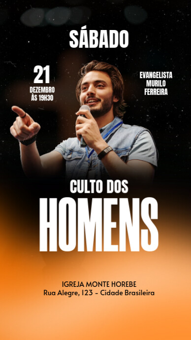 custo médio para organizar um culto de homens