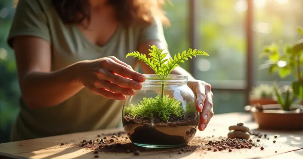 Terrario: como um vidro vira ecossistema autossustentável em casa