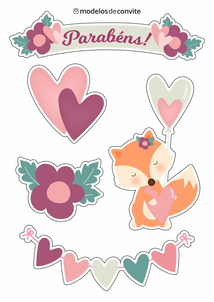 topo de bolo para imprimir