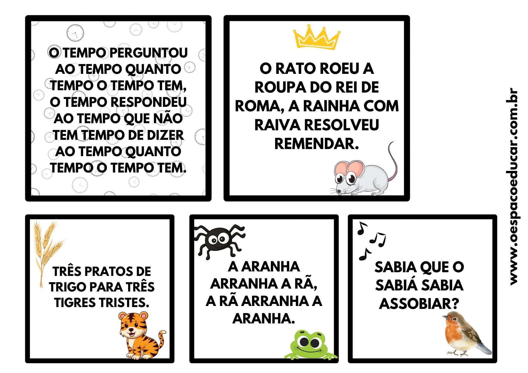 melhores trava línguas para crianças