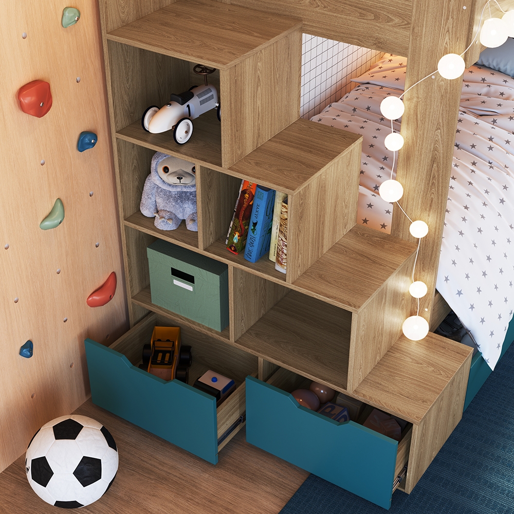 treliche infantil planejado com cama auxiliar