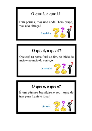 charadas para crianças