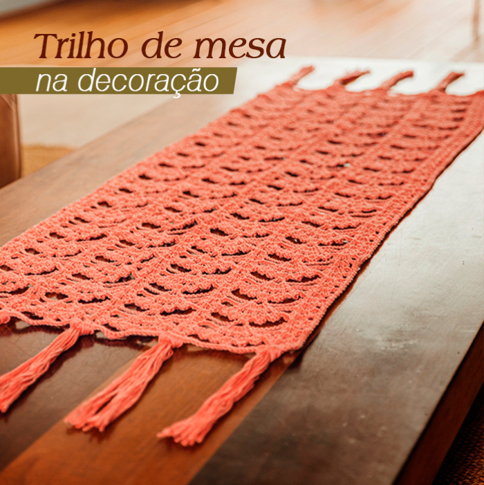 ideias criativas para trilho de mesa de crochê