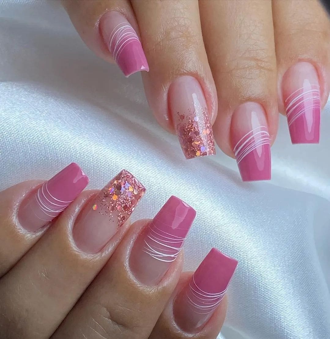 unhas em gel francesinha moderna