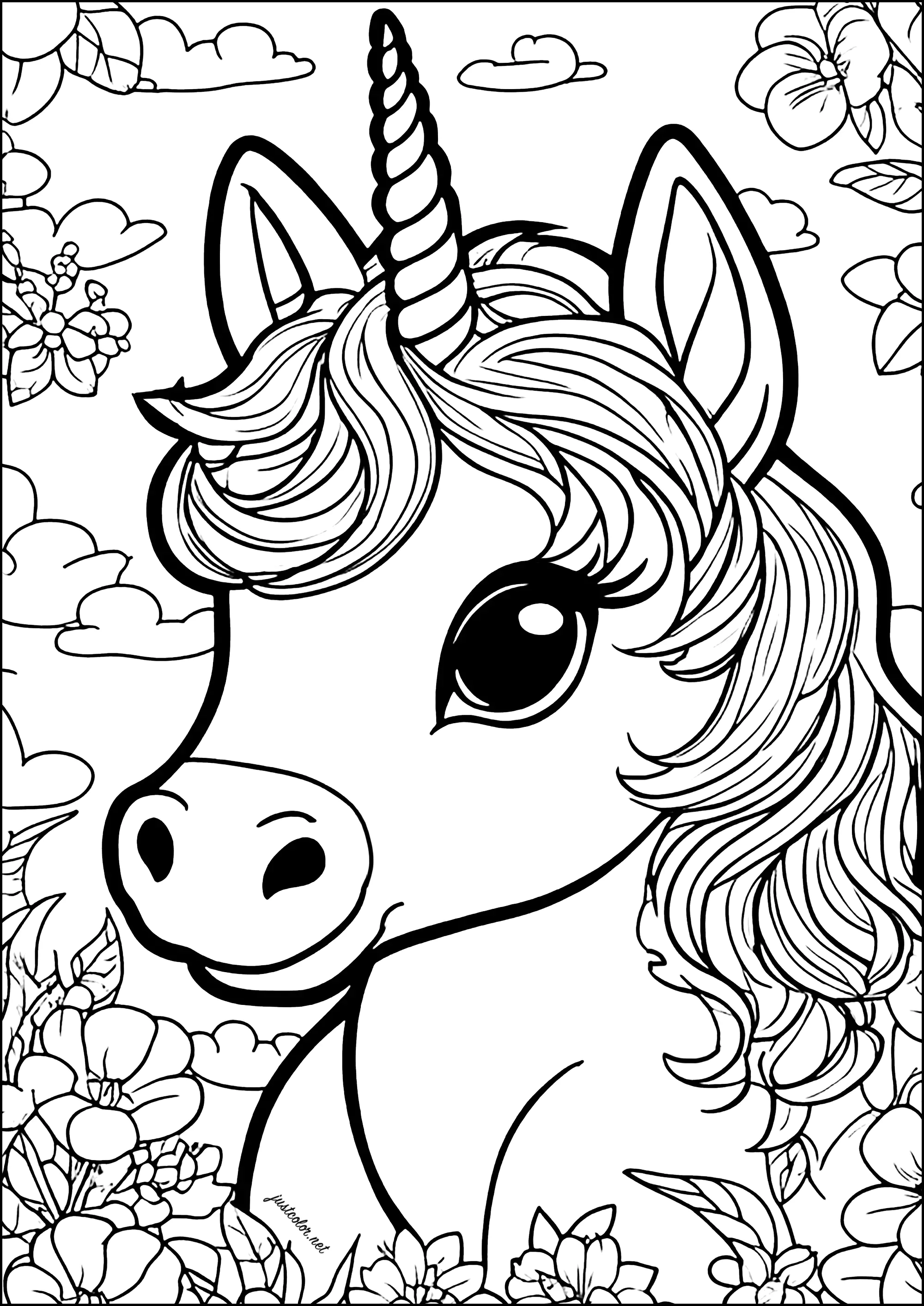 unicornio para colorir