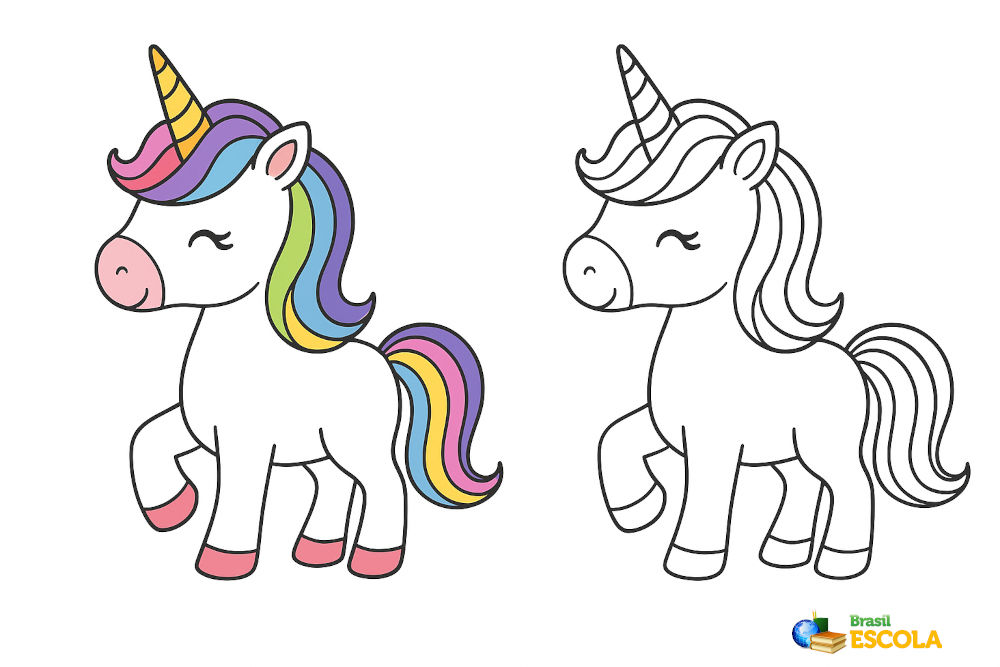 como desenhar um unicórnio passo a passo fácil