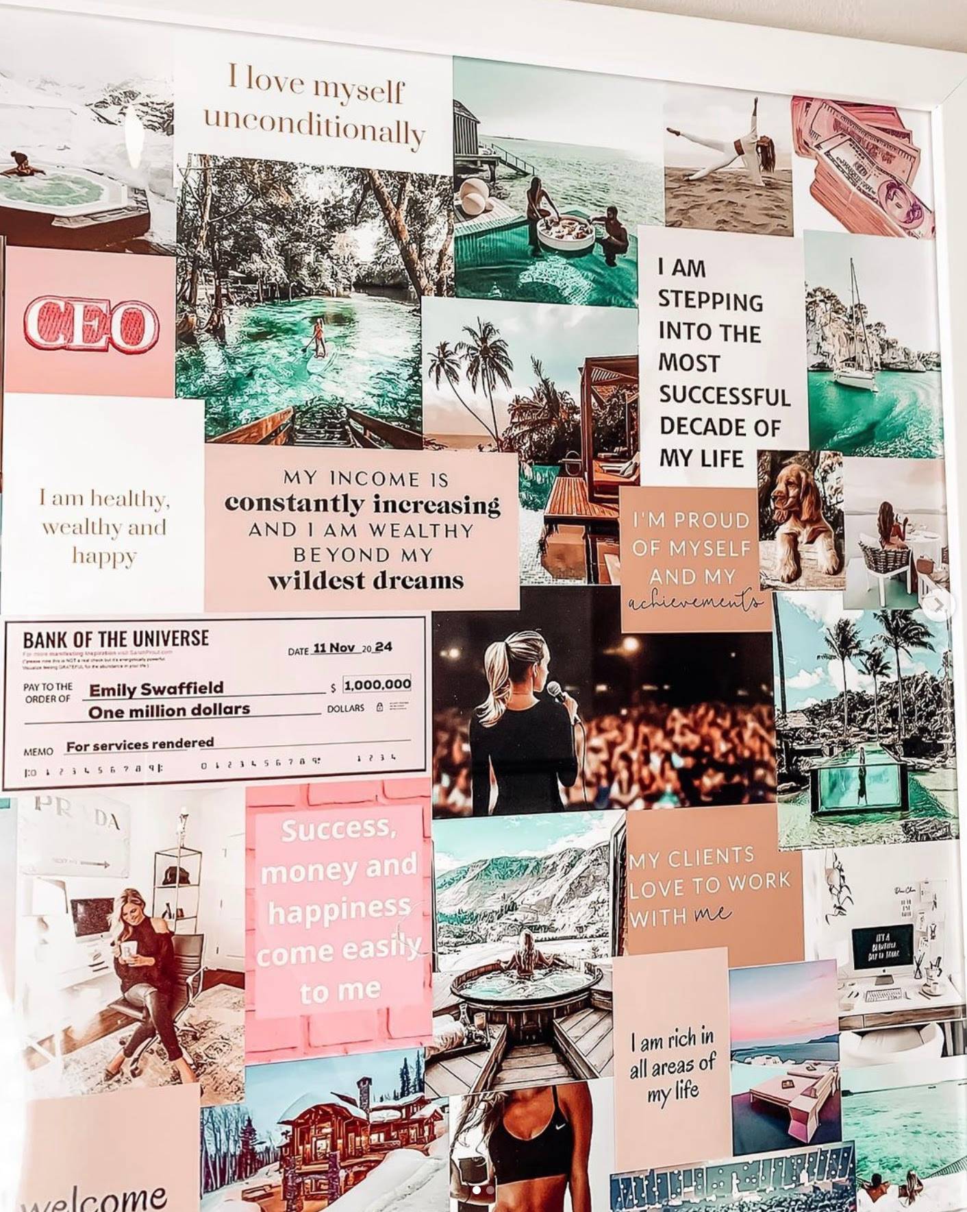 vision board para prosperidade financeira