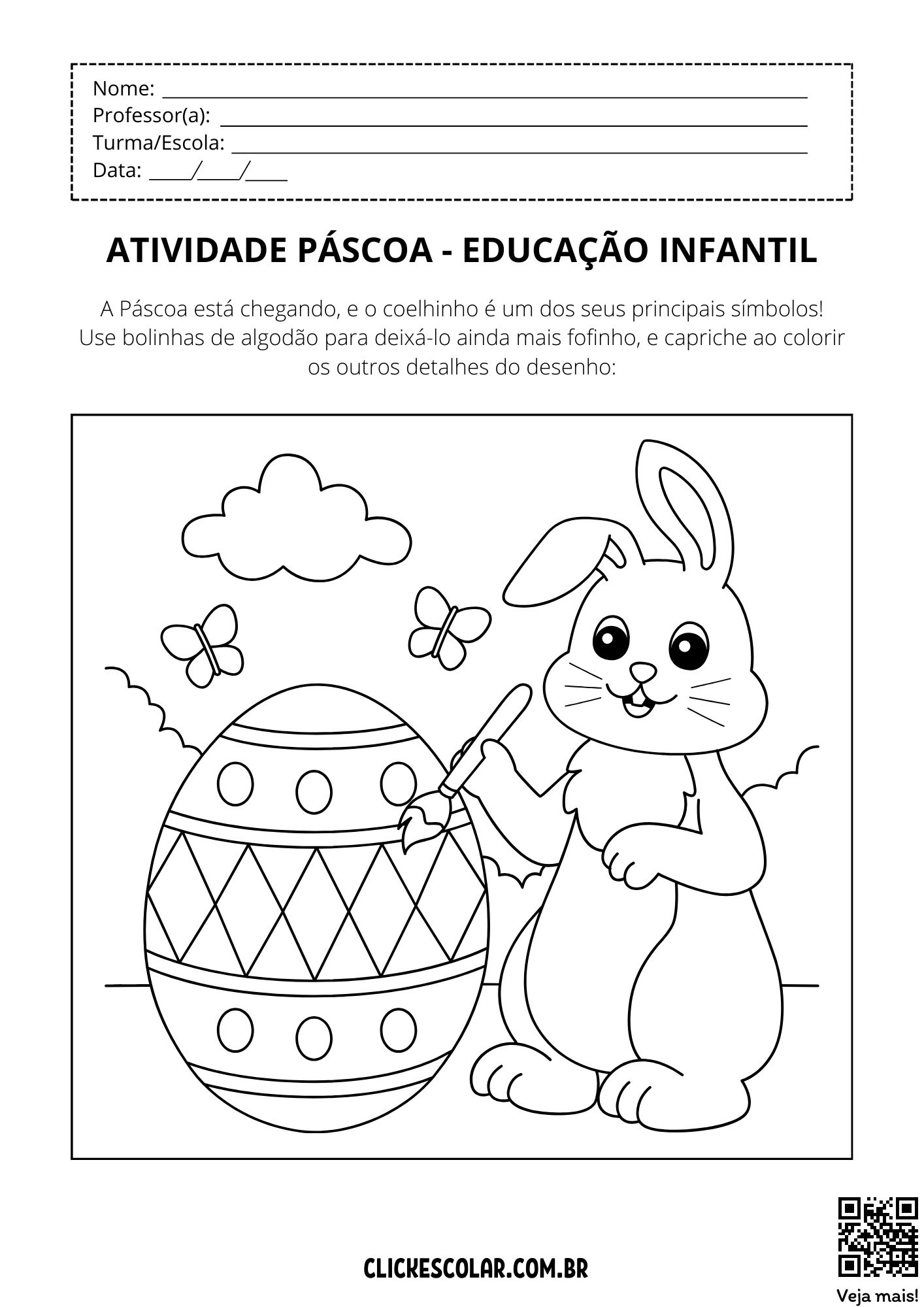 atividades de pascoa para educação infantil