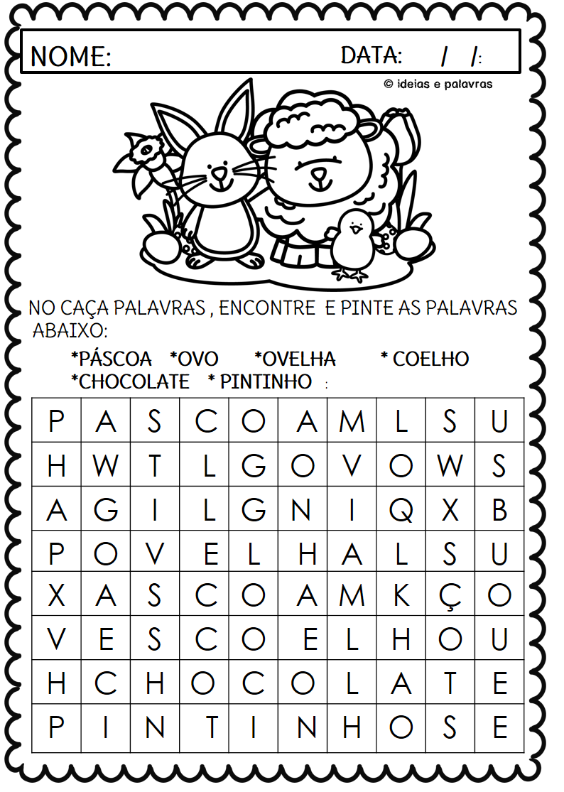 atividades de pascoa na escola