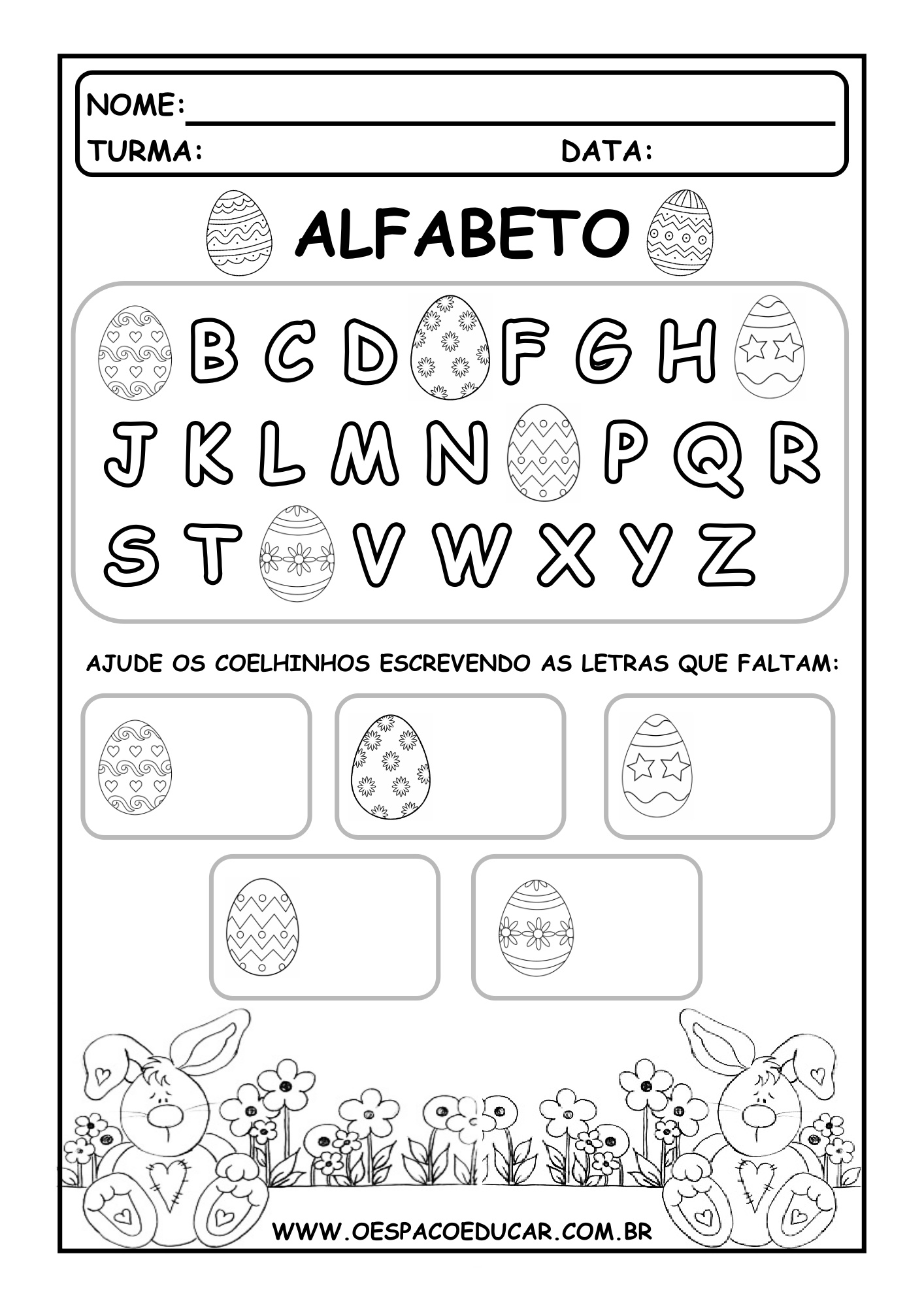 coelhinho da pascoa atividades