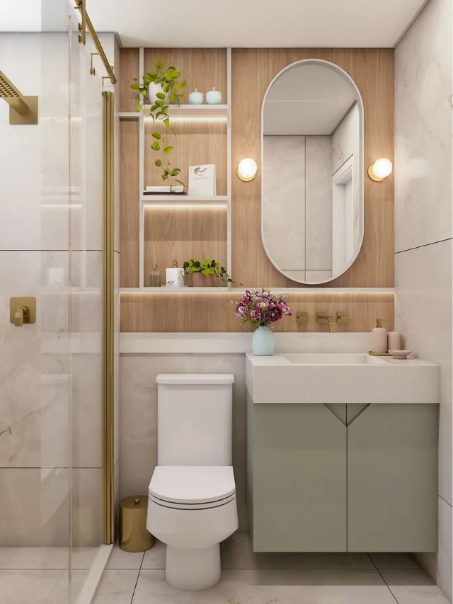 banheiro pequeno com porcelanato