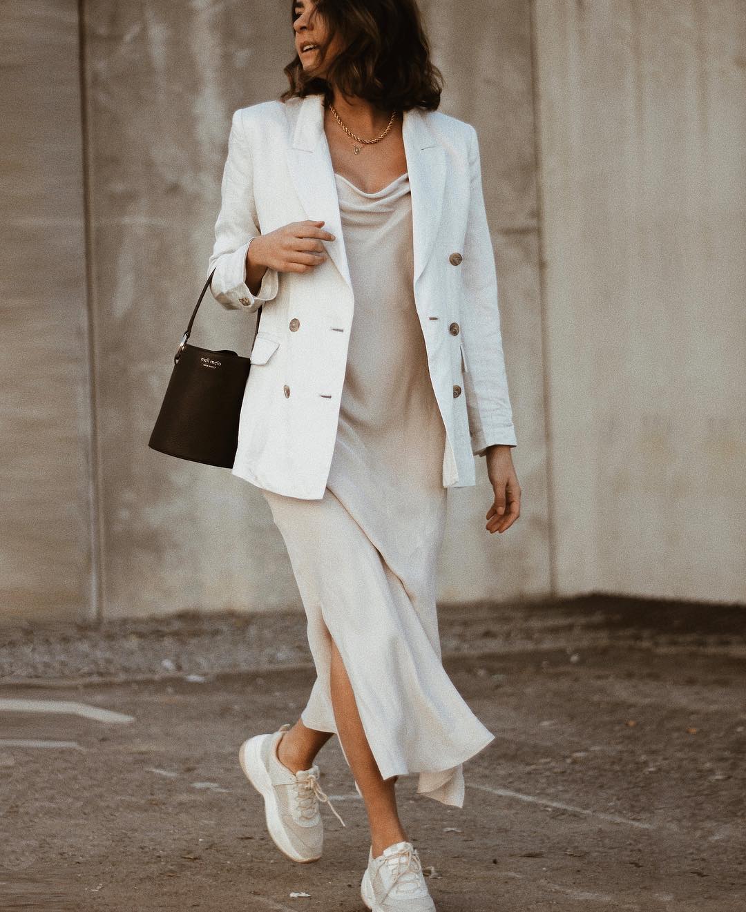 blazer branco oversized