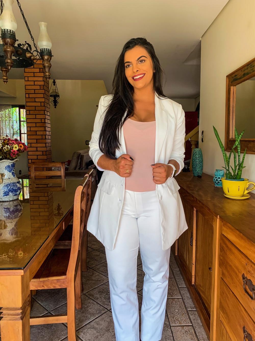 blazer branco slim